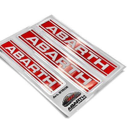 Abarth Stripe Logo Badge Sticker - Triple Pack