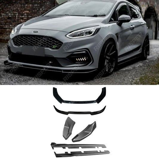 Aero Body Kit In Gloss Black For Ford Fiesta ST MK8 2018+ - Ford Fiesta ST-Line MK8 2017+