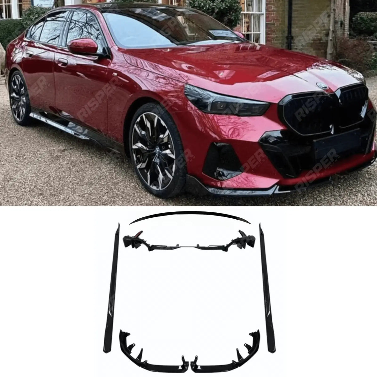 Aero Kit In Gloss Black For Bmw 5 Series G60 2024 On - M Sport