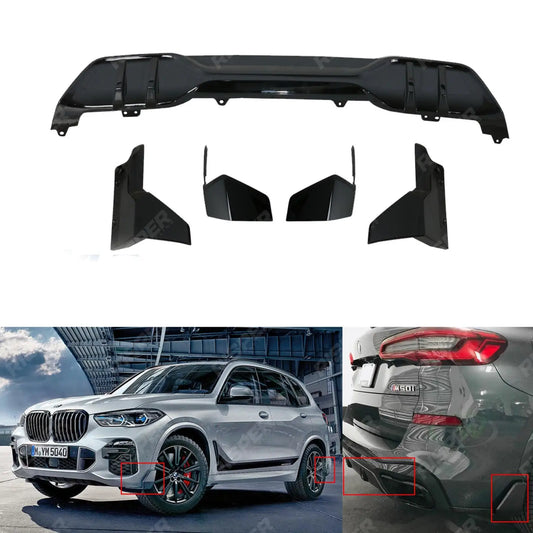 Aero Kit In Gloss Black For BMW X5 G05 (2018-2022) M Sport