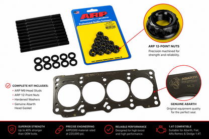 ARP M9 Uprated Head Studs, Nuts & Head Gasket Kit – Abarth, Fiat, Alfa Romeo & Dodge 1.4T Engines