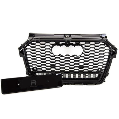 Audi A1/S1 Facelift 2015-2018 RS1 Style Gloss Black Honeycomb Grille - TMC Motorsport