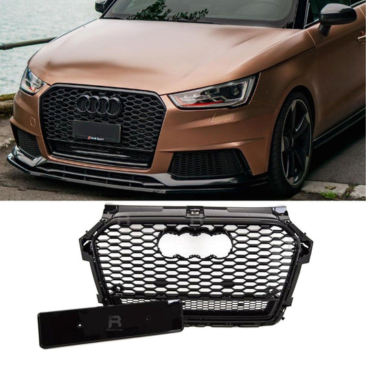 Audi A1/S1 Facelift 2015-2018 RS1 Style Gloss Black Honeycomb Grille - TMC Motorsport