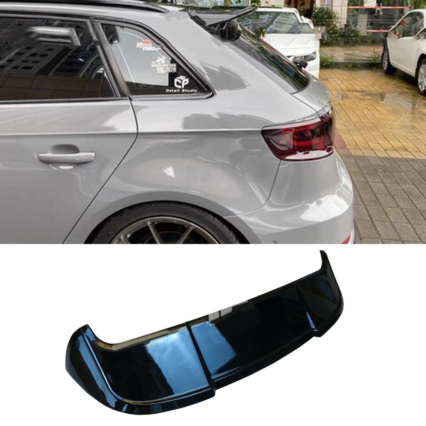 Audi A3 (8V) Hatch 'S3 RS3 Look' Rear Spoiler in Gloss Black - TMC Motorsport
