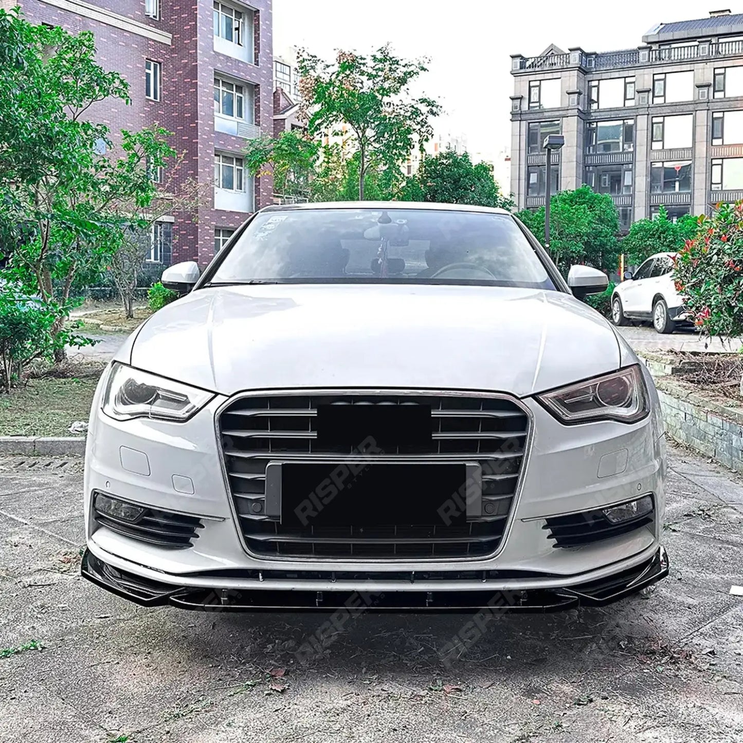 Audi A3 8V Pre Facelift 2013-2016 Standard Models Front Splitter In Gloss Black