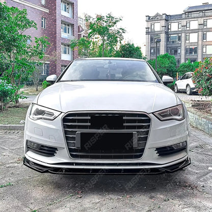 Audi A3 8V Pre Facelift 2013-2016 Standard Models Front Splitter In Gloss Black