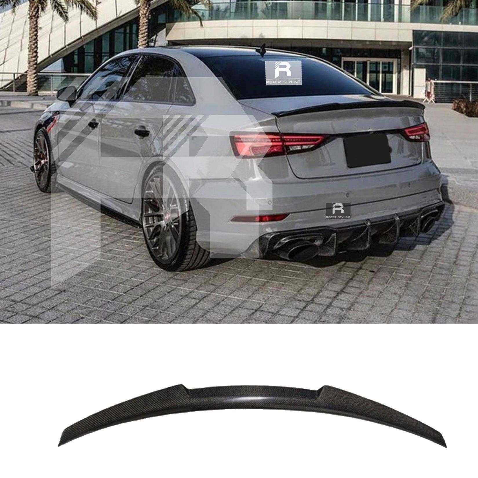 Audi A3 8V Saloon 2014-2020 RS3 Style Rear Spoiler Gloss Black - TMC Motorsport