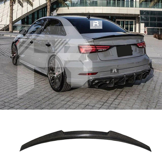 Audi A3 8V Saloon 2014-2020 RS3 Style Rear Spoiler Gloss Black - TMC Motorsport