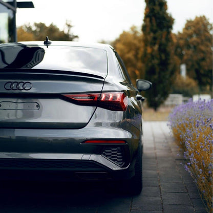 Audi A3 8Y Saloon 2021+ S3 Style Gloss Black Rear Spoiler Lip - TMC Motorsport