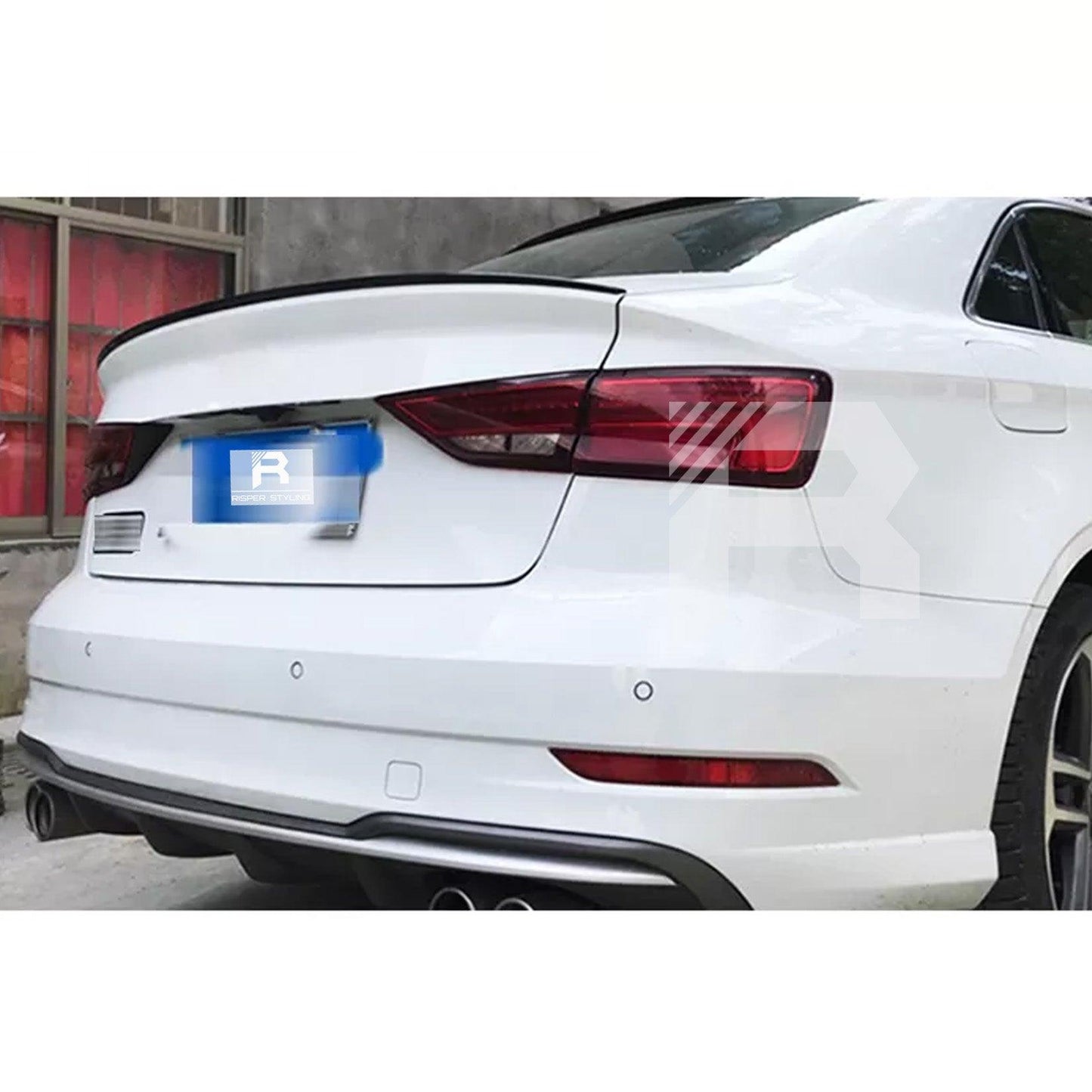 Audi A3 8Y Saloon 2021+ S3 Style Gloss Black Rear Spoiler Lip - TMC Motorsport