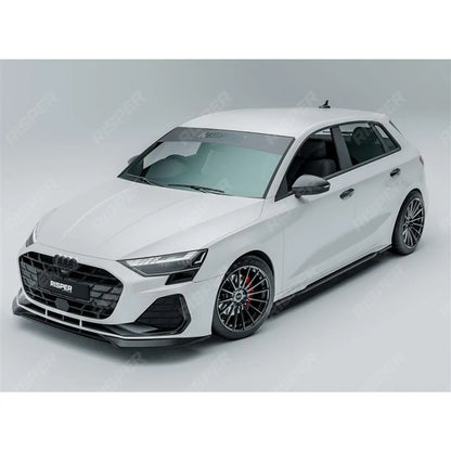 Audi A3 S Line S3 8Y Saloon / Sportback 2024+ - Front Splitter Lip In Gloss Black