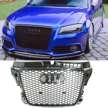 Audi A3/S3 8P 2008-2012 RS3 Style Gloss Black Honeycomb Grill - TMC Motorsport