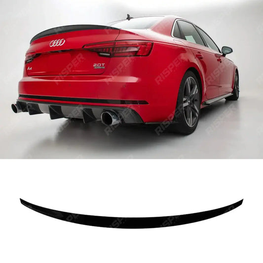 Audi A4 B9 2016-2019 Gloss Black S4 Style Rear Spoiler