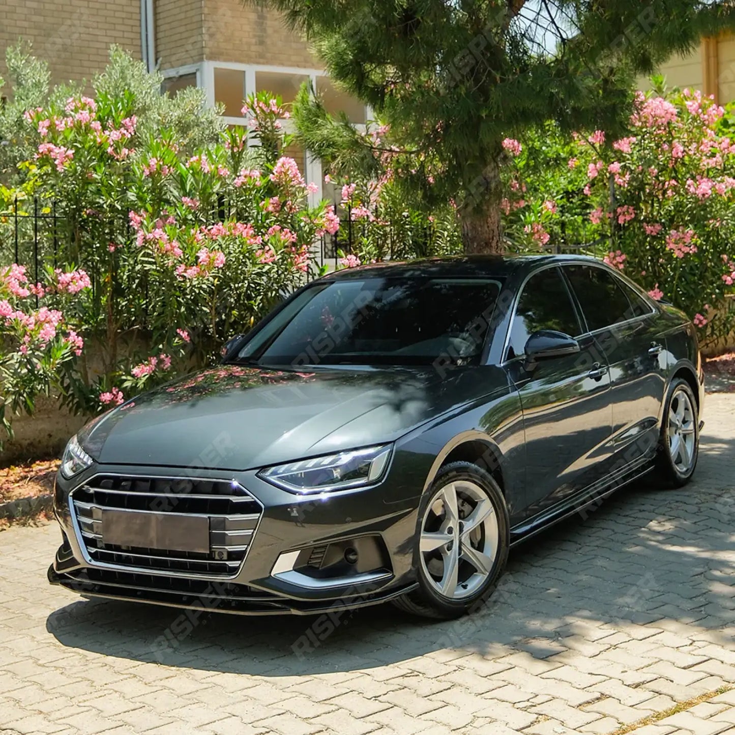 Audi A4 B9 Facelift 2019-2024 Front Splitter In Gloss Black