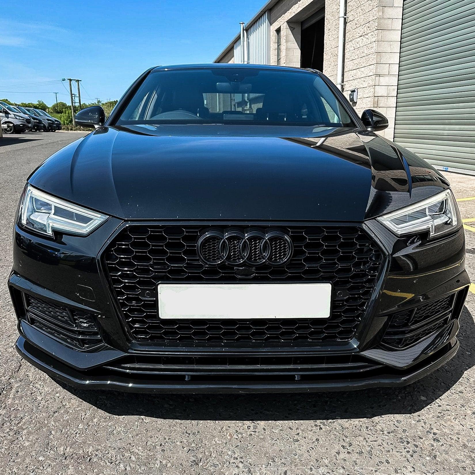 Audi A4 B9 S-Line/S4 2015-2019 Gloss Black Risper Front Splitter Lip - TMC Motorsport