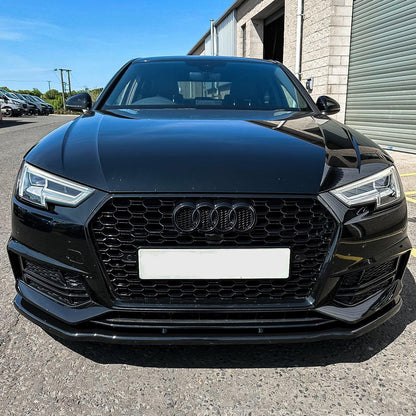 Audi A4 B9 S-Line/S4 2015-2019 Gloss Black Risper Front Splitter Lip - TMC Motorsport