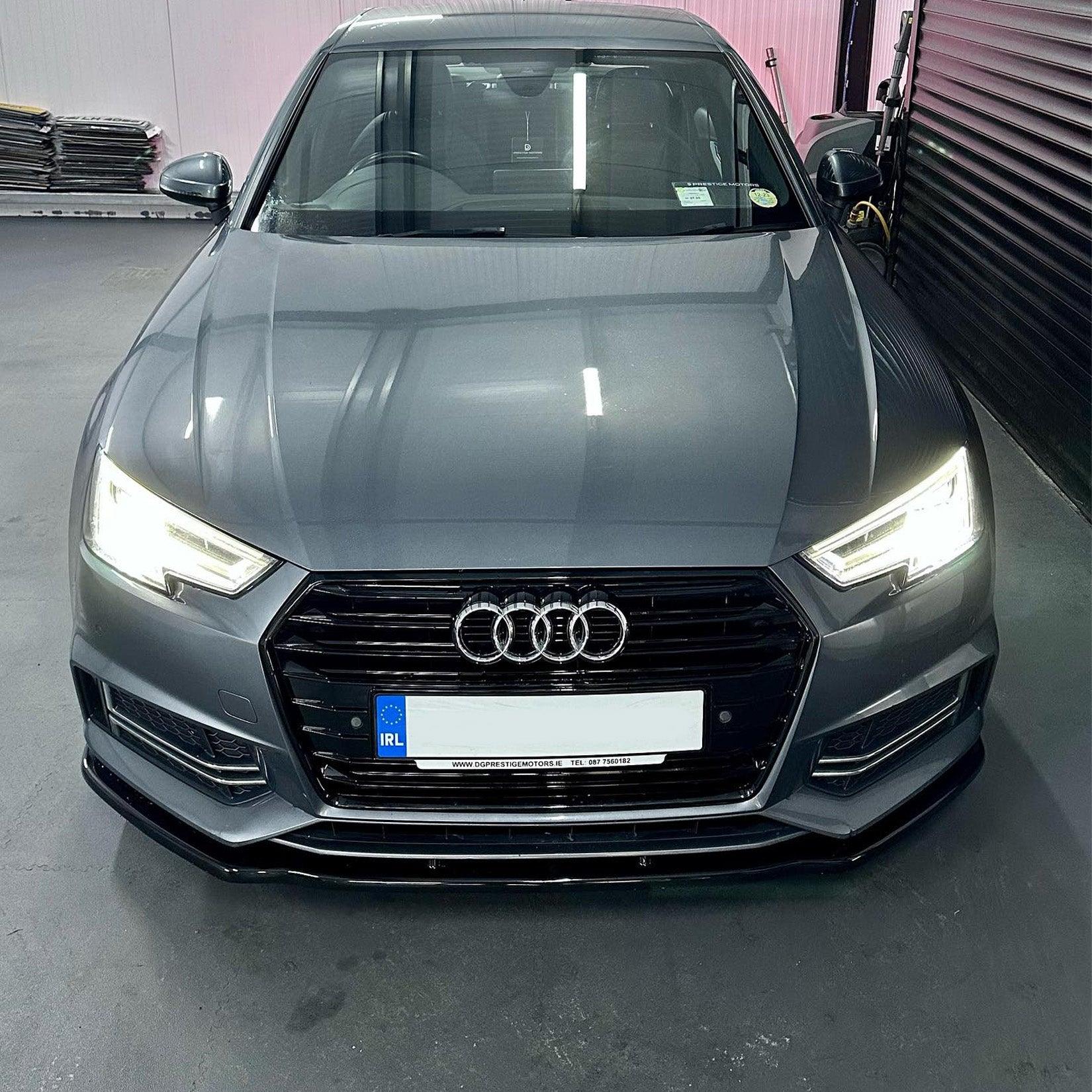 Audi A4 B9 S-Line/S4 2015-2019 Gloss Black Risper Front Splitter Lip - TMC Motorsport