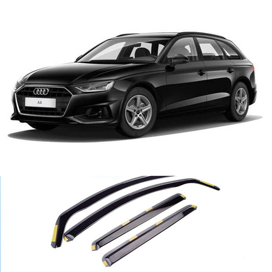 Audi A4 Estate/Avant B9 2016+ STX Dark Smoke 4PC Internal Wind Deflectors - TMC Motorsport