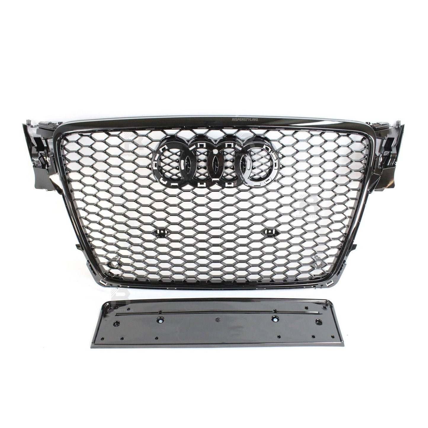 Audi A4 / S4 B8 2008-2012 RS4 Style Gloss Black Honeycomb Grill - TMC Motorsport