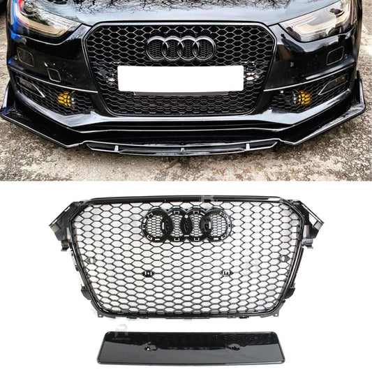 Audi A4 / S4 B8.5 2012-2016 RS4 Style Gloss Black Honeycomb Grill - TMC Motorsport