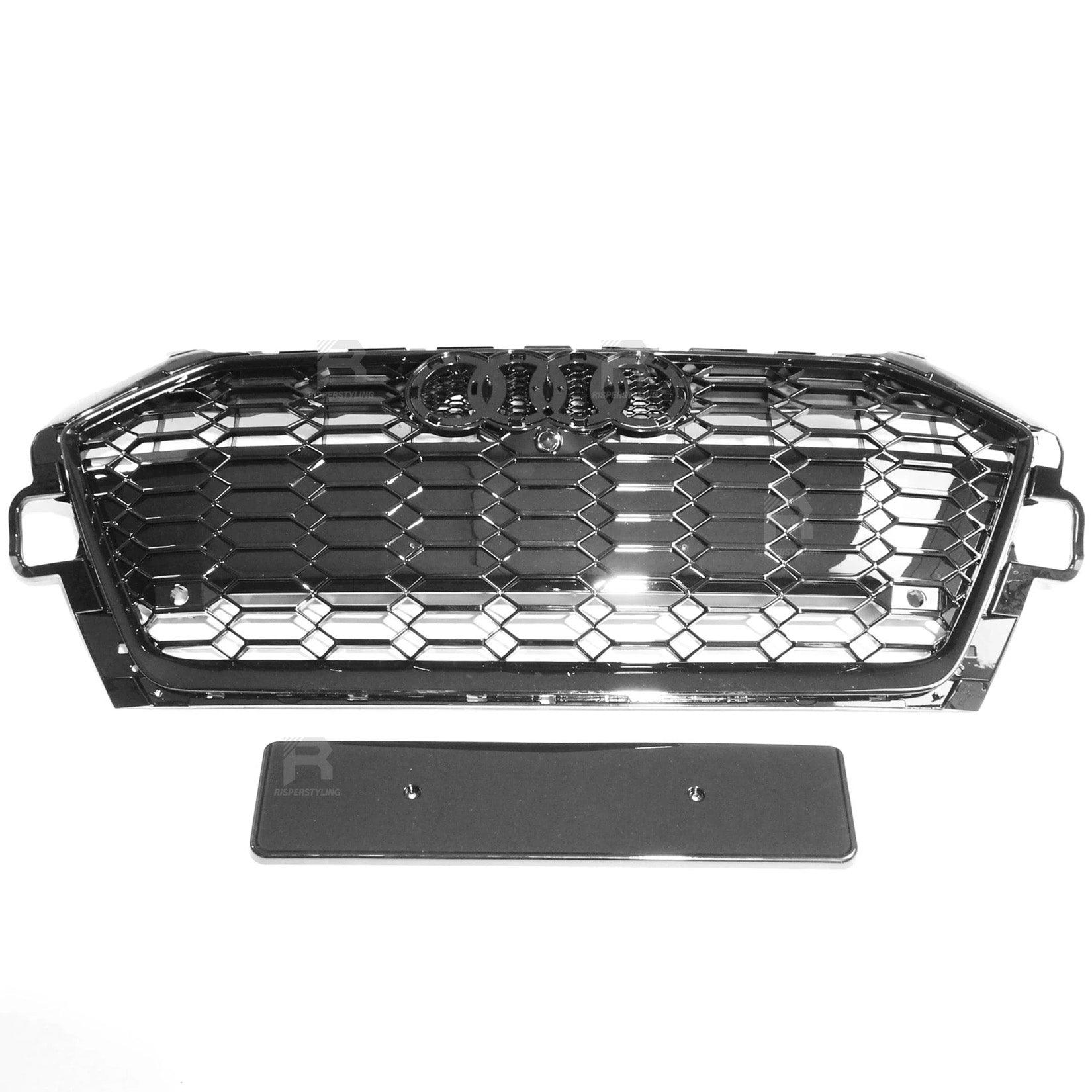 Audi A4 / S4 B9 2020+ Gloss Black RS4 Style Honeycomb Grill - TMC Motorsport