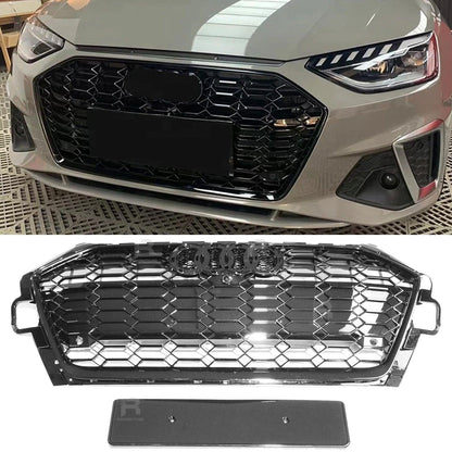 Audi A4 / S4 B9 2020+ Gloss Black RS4 Style Honeycomb Grill - TMC Motorsport