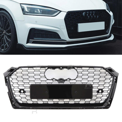 Audi A5 / S5 B9 (8W6) 2016-2019 Gloss Black RS5 Style Honeycomb Grill - TMC Motorsport