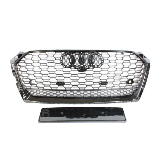 Audi A6 / S6 C7 2012-2014 Gloss Black RS6 Style Honeycomb Grill - TMC Motorsport