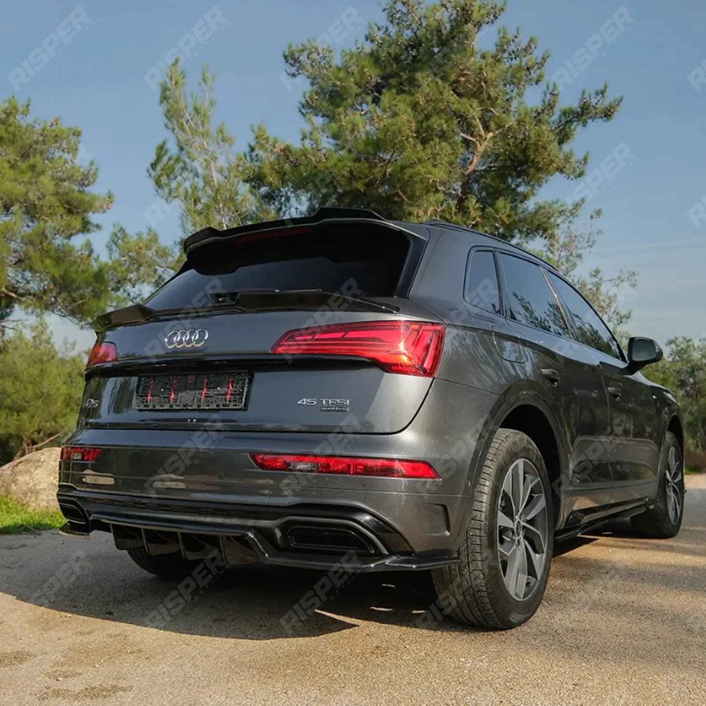 Audi Q5 S-Line Mk2 Facelift 2020-2024 Spoiler In Gloss Black