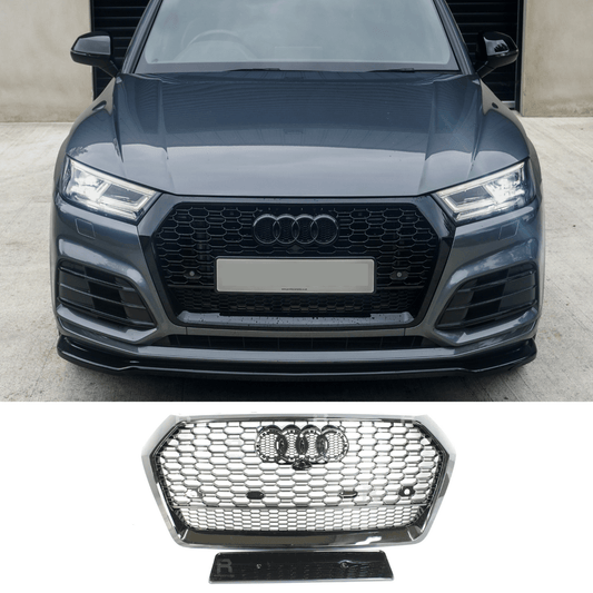 Audi Q5 / SQ5 2016-2019 Gloss Black 'RSQ5 Style' Honeycomb Grill - TMC Motorsport