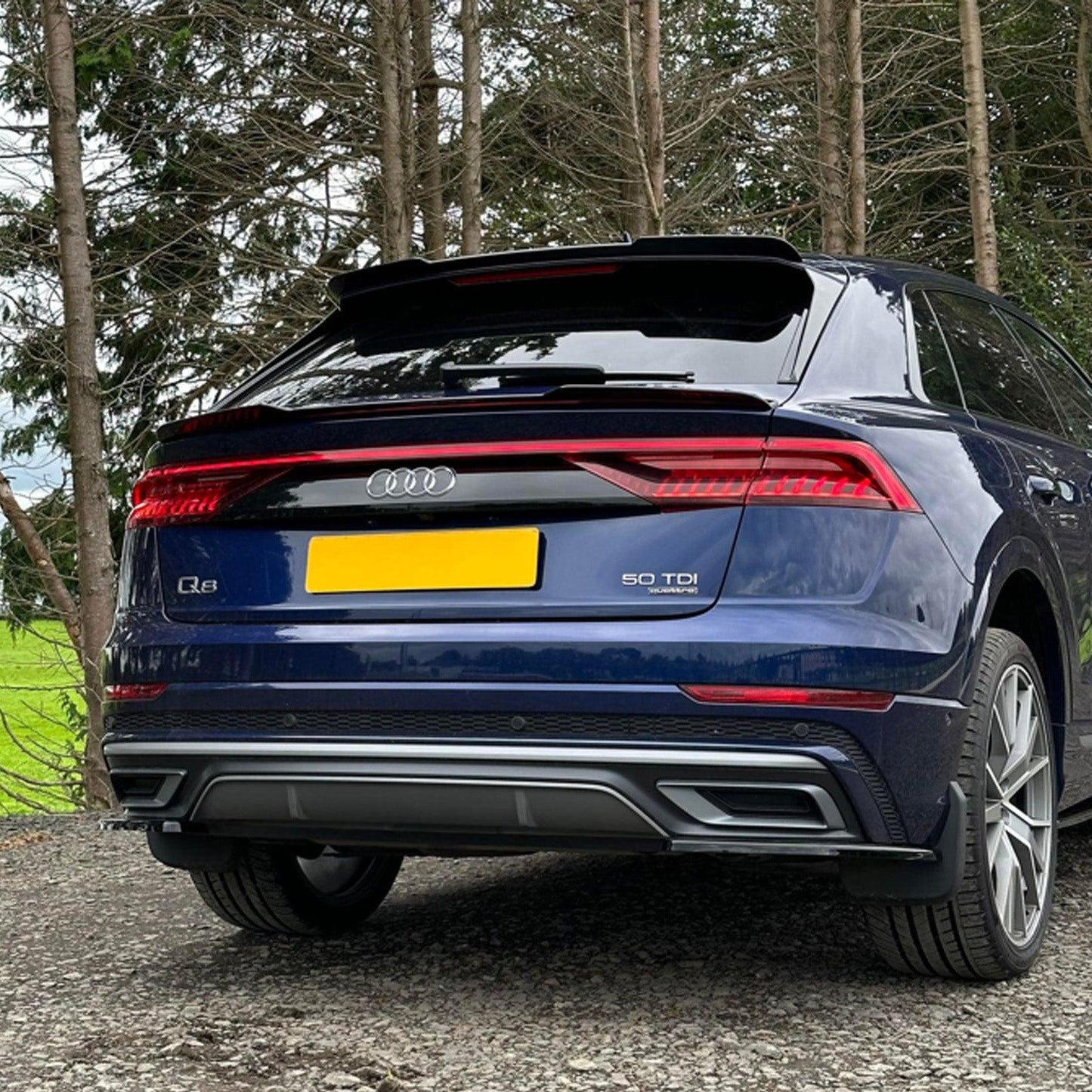 Audi Q8 2018+ Gloss Black Risper Upper Spoiler Lip Extension - TMC Motorsport