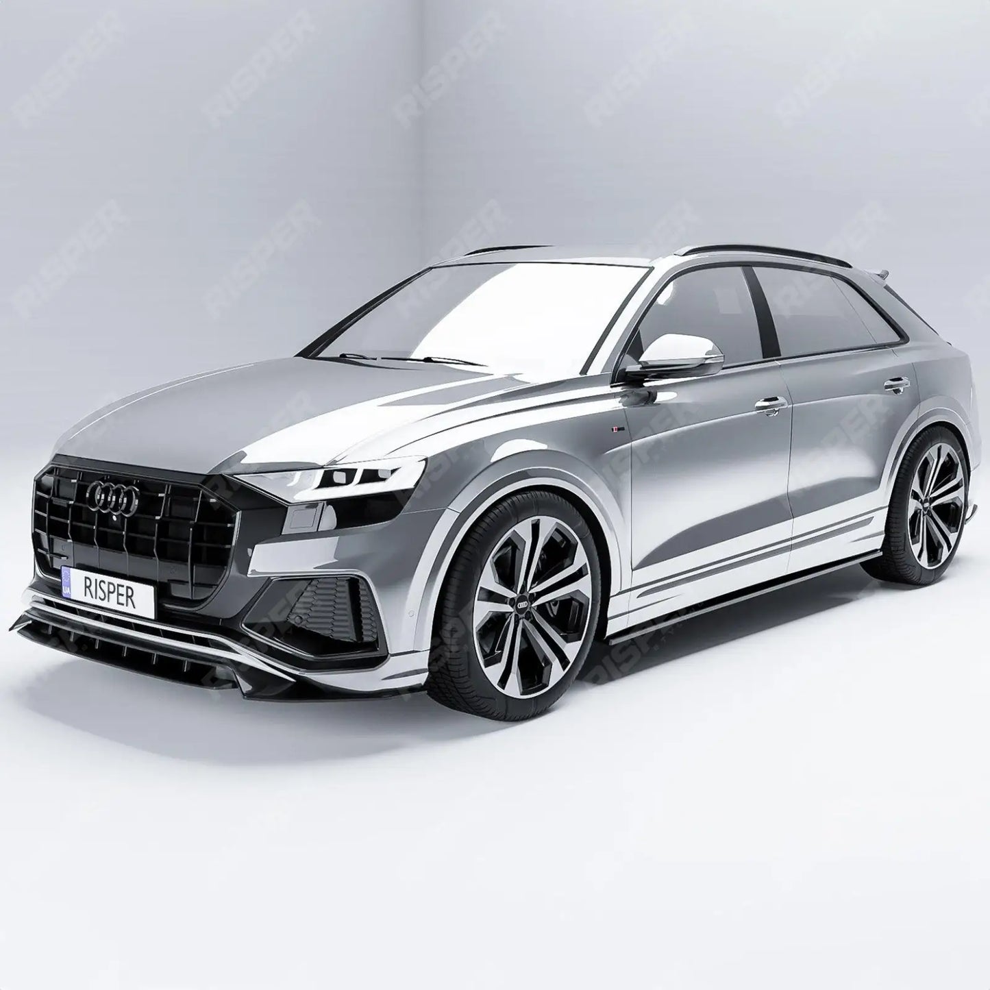 Audi Q8 S Line 2018-2023 Full Aero Low Line Kit In Gloss Black By Risper Styling