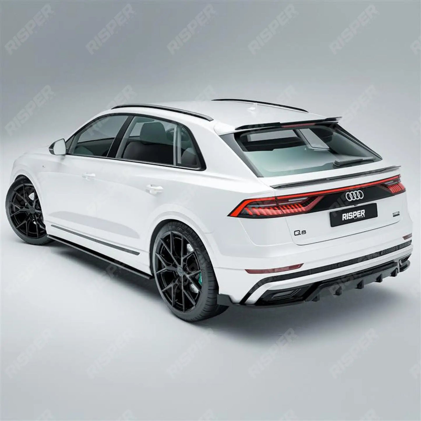 Audi Q8 S Line 2018-2023 Full Aero Low Line Kit In Gloss Black By Risper Styling