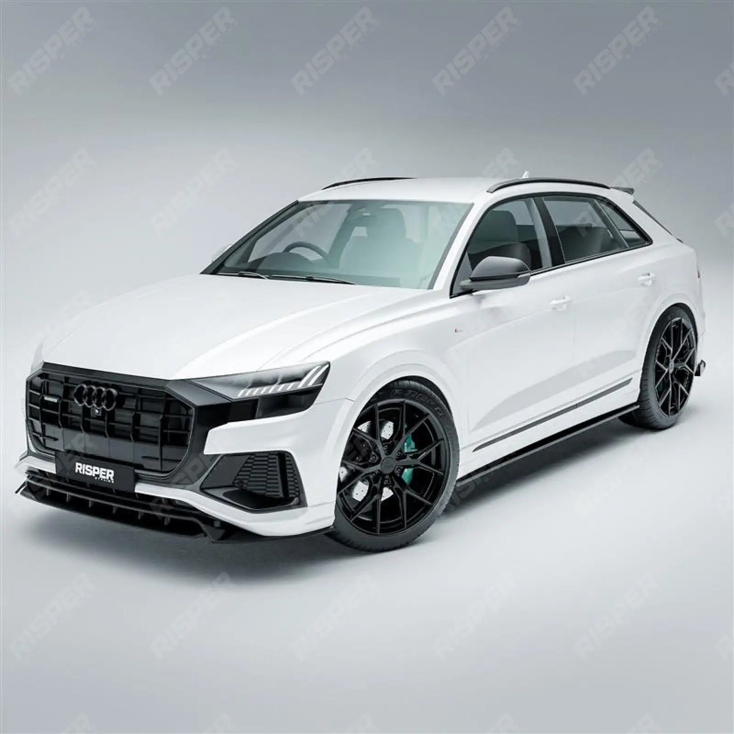 Audi Q8 S Line 2018-2023 Full Aero Low Line Kit In Gloss Black By Risper Styling