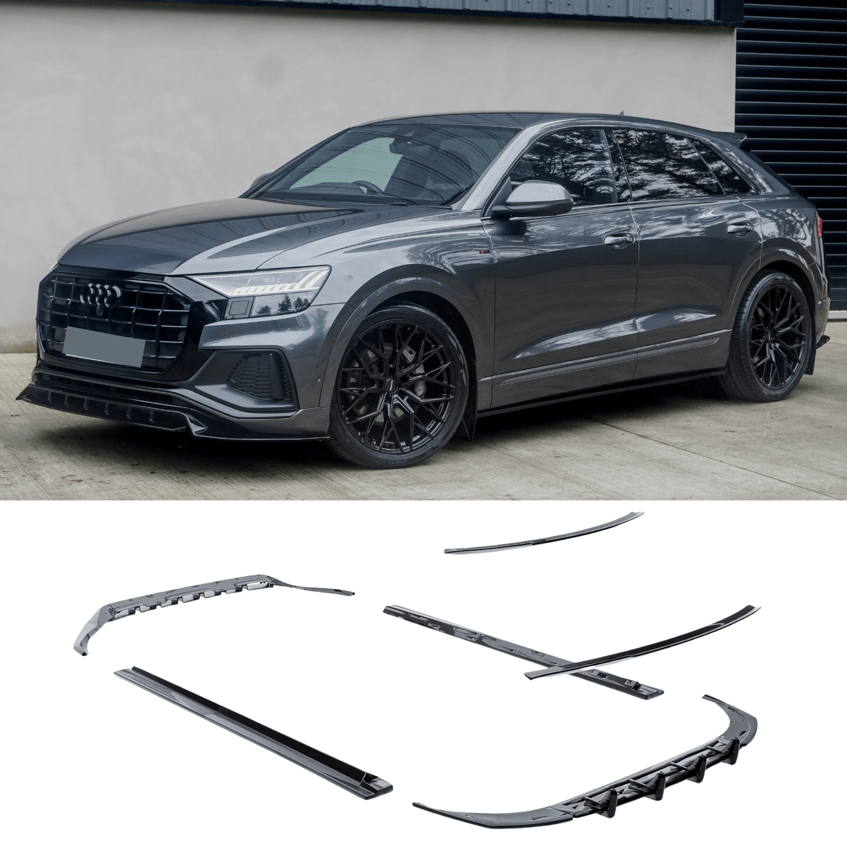 Audi Q8 S Line 2018+ Full Aero Low Line Kit In Gloss Black By Risper Styling - TMC Motorsport