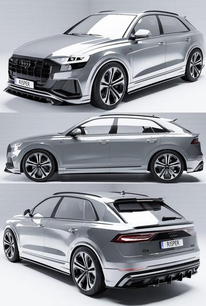 Audi Q8 S Line 2018+ Full Aero Low Line Kit In Gloss Black By Risper Styling - TMC Motorsport