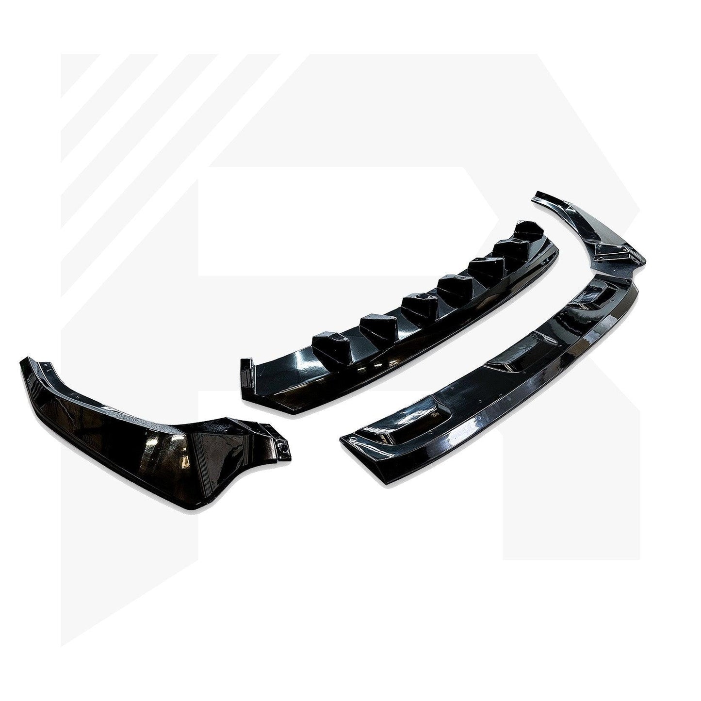 Audi Q8 S Line 2018+ Gloss Black Risper Front Splitter Lip - TMC Motorsport