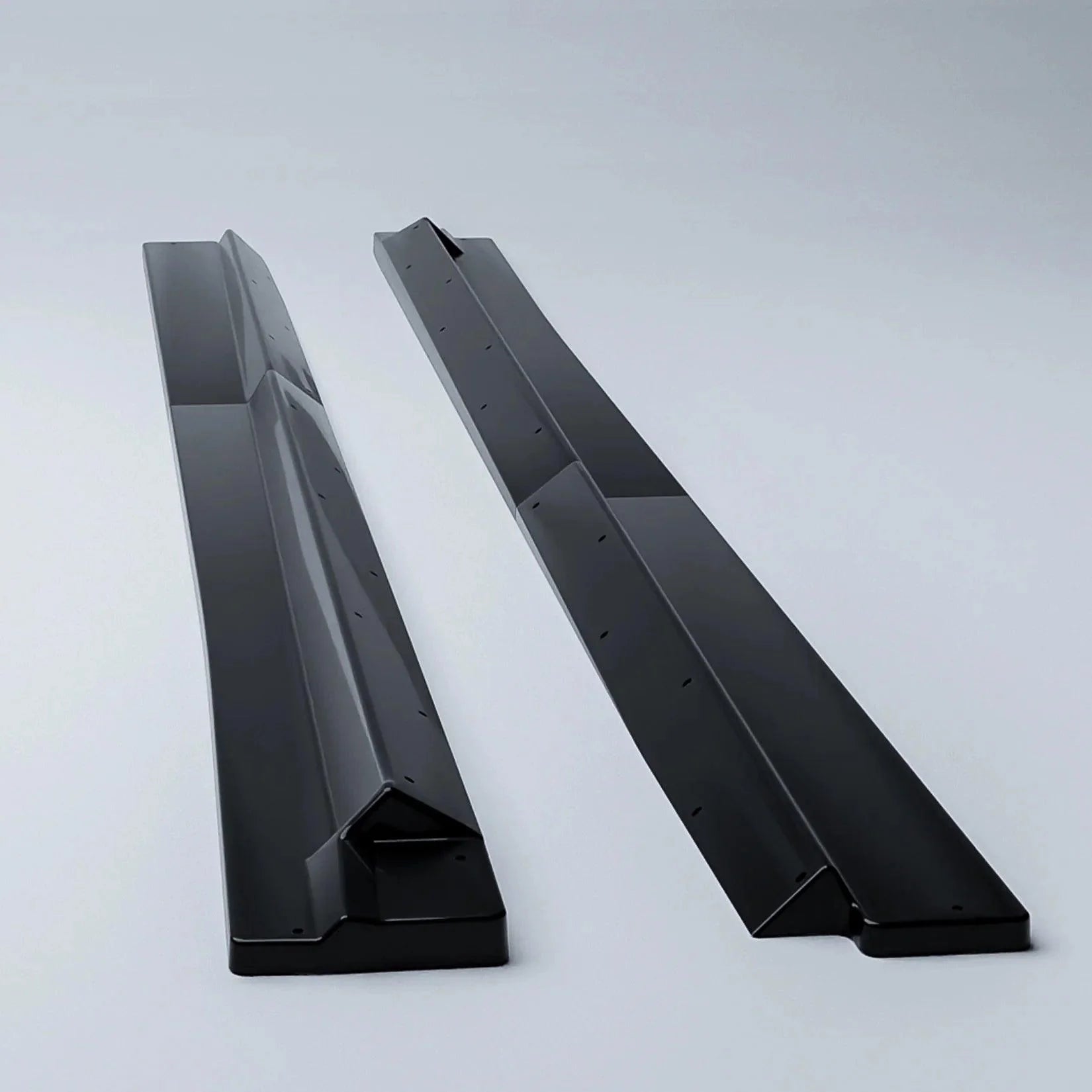 Audi Q8 S-Line 2018 On Side Skirt Splitters 2 Piece In Gloss Black - TMC Motorsport