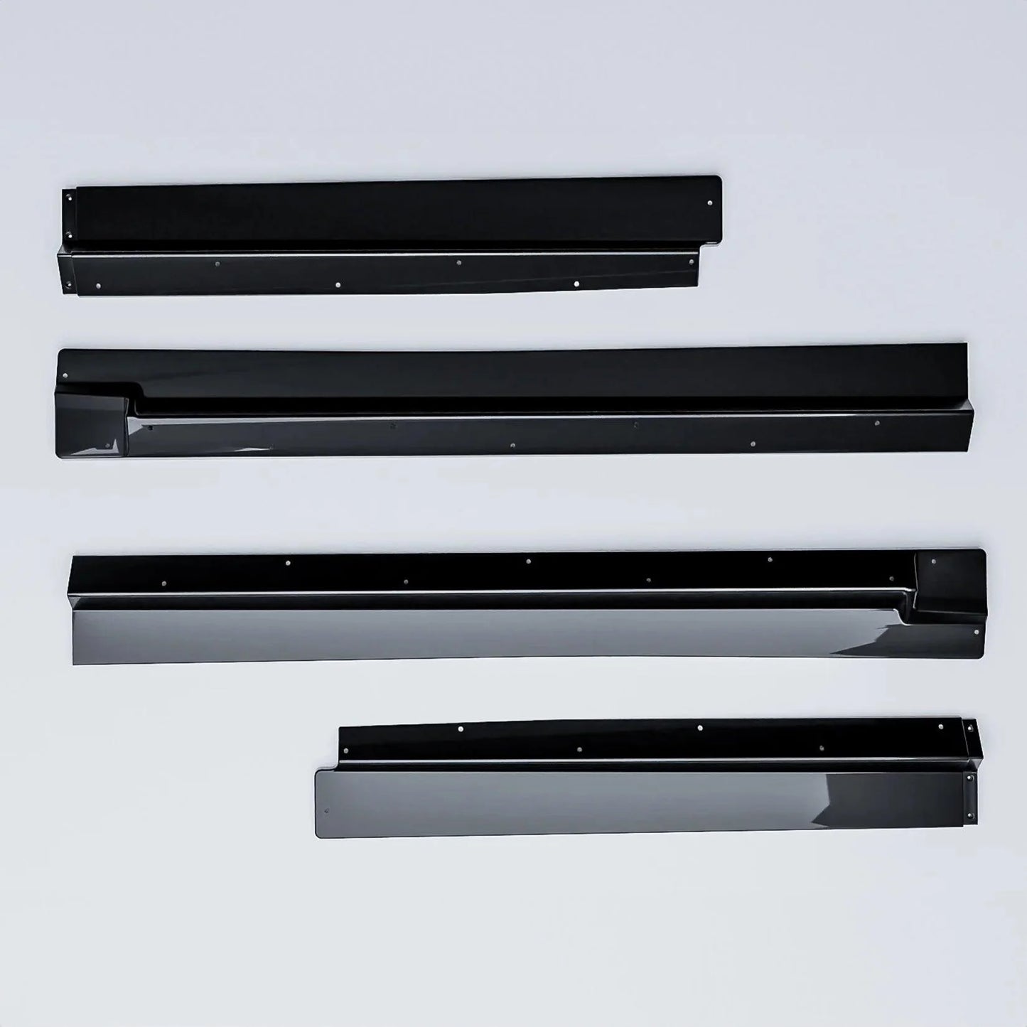 Audi Q8 S-Line 2018 On Side Skirt Splitters 2 Piece In Gloss Black - TMC Motorsport