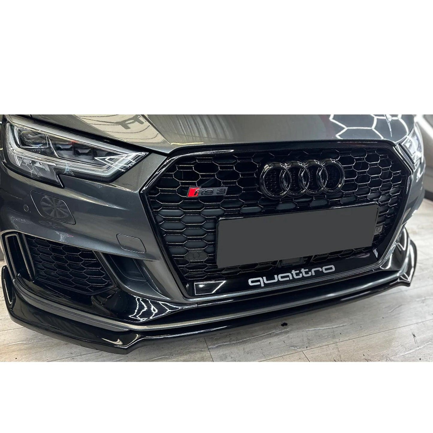 Audi RS3 (8V) Facelift 2017-2020 Gloss Black Risper Front Splitter - TMC Motorsport