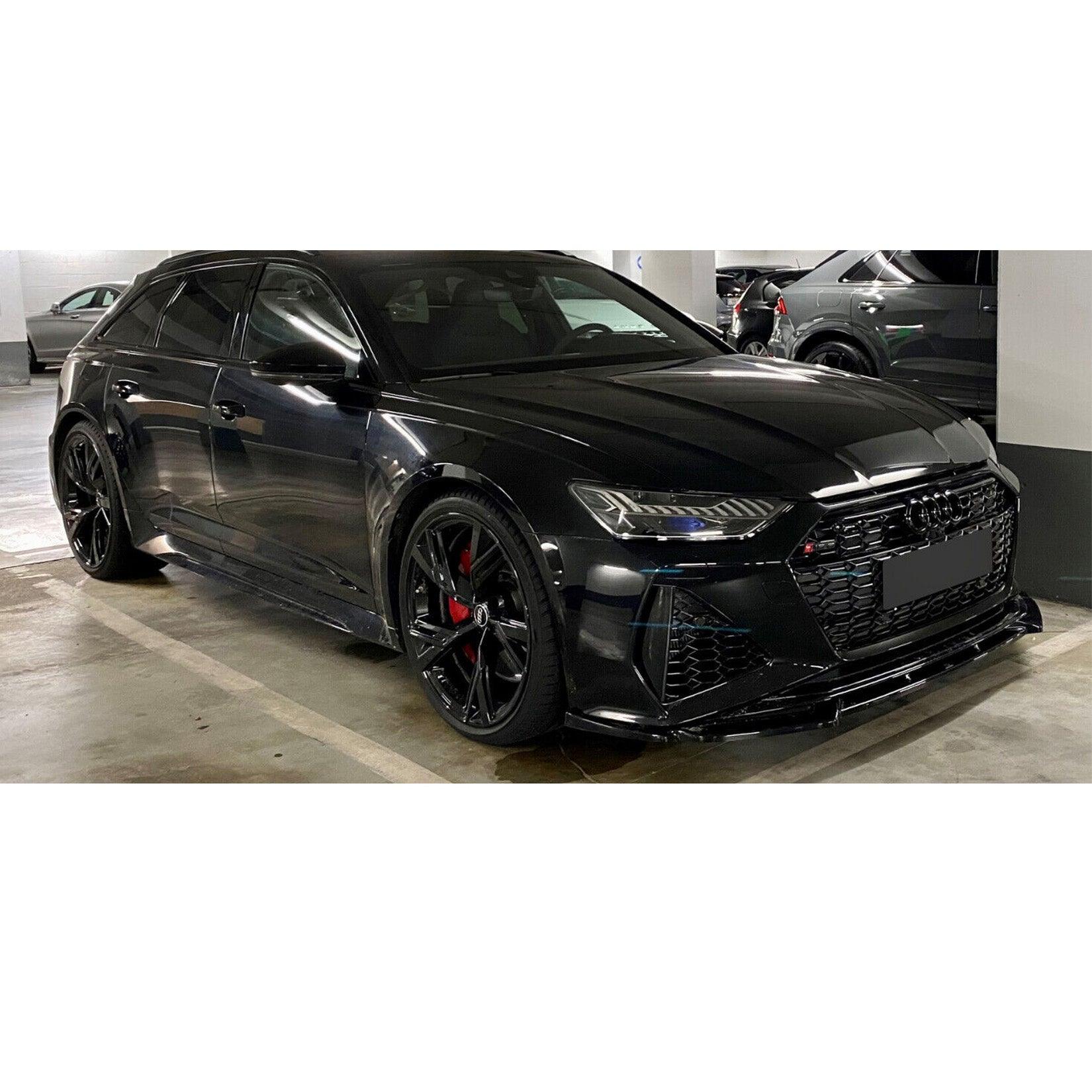 Audi RS6 C8 2019+ Gloss Black Risper Front Splitter - TMC Motorsport