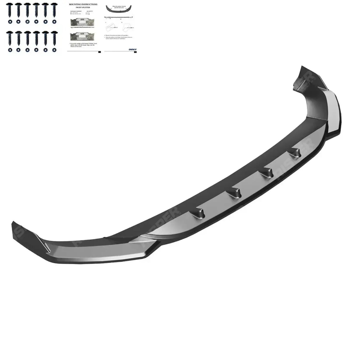 Audi SQ5 / Q5 S-Line Mk2 Facelift 2020-2024 Front Splitter In Gloss Black