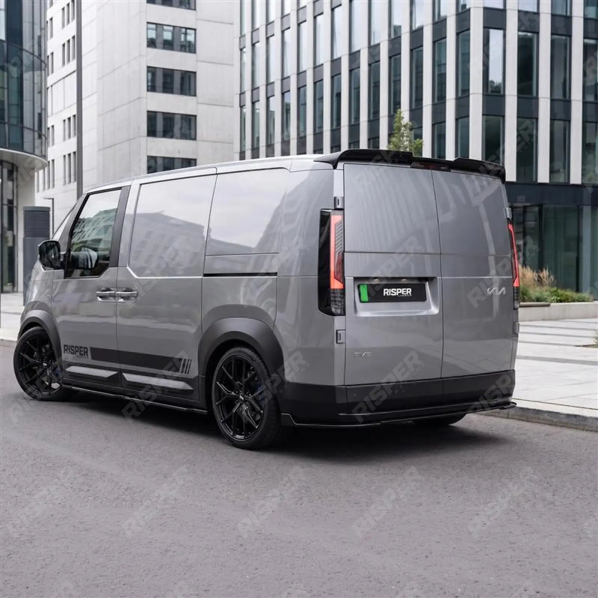 Barn Door Rear Bumper Splitter in Gloss Black For Kia Pv5 Cargo 2025+