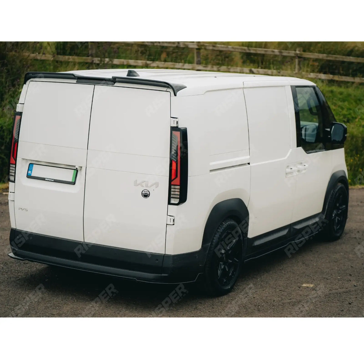 Barn Door Rear Spoiler in Gloss Black For Kia Pv5 Cargo 2025+