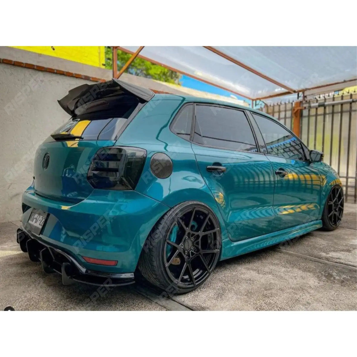 'Batman' Style Rear Spoiler in Gloss Black For VW Polo 2009-2018 6C 6R GTI R