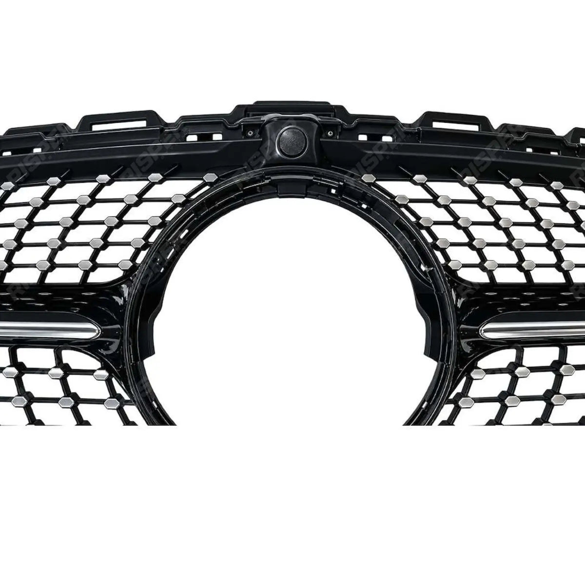 Black and Chrome Diamond Grill (Camera Compatible) For Mercedes C205 W205 2015-2018