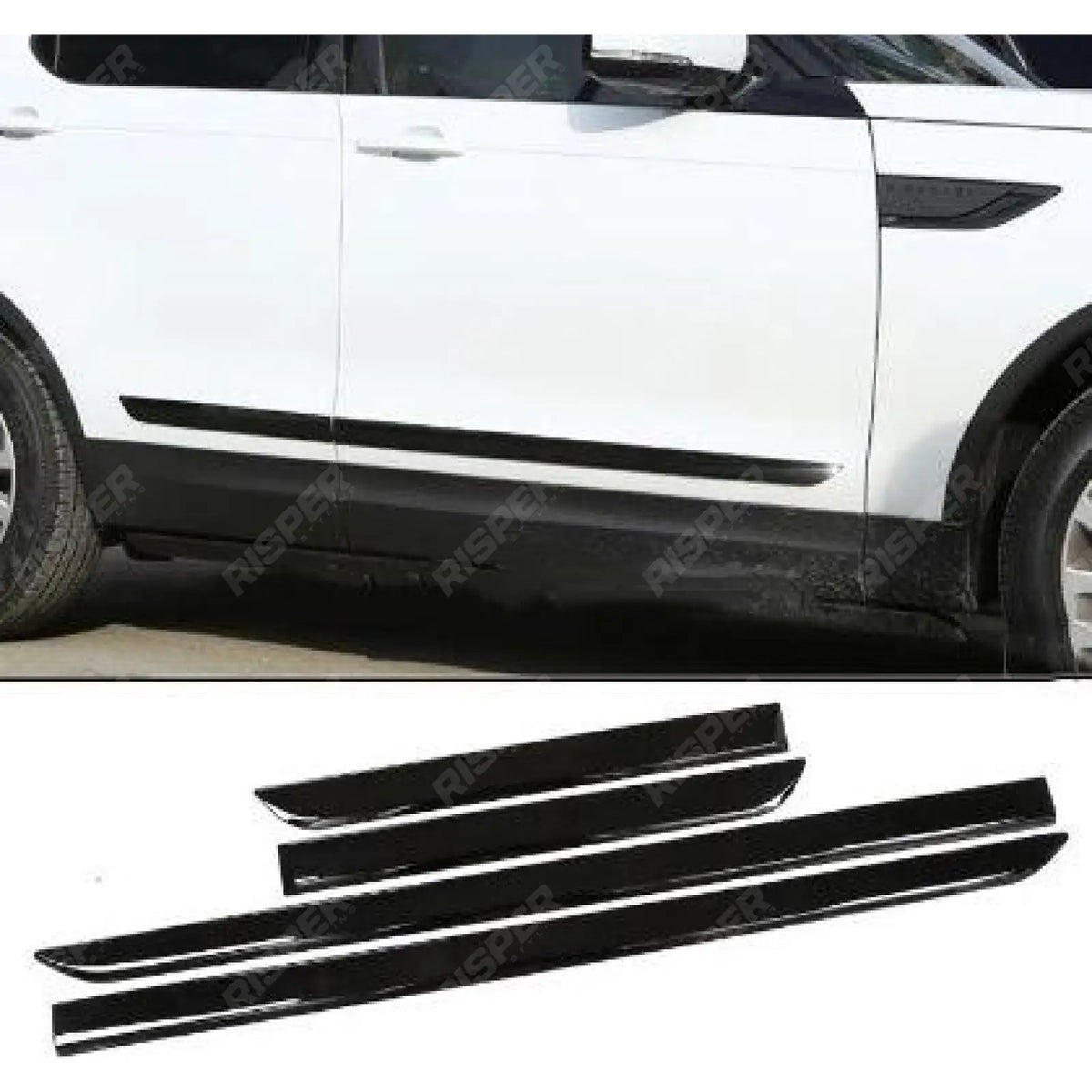 Black Dynamic Door Mouldings Side Trim For Land Rover Discovery 5 2017-2019