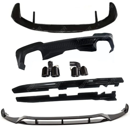 Black Knight Aero Kit With Exhaust Tips In Gloss Black For BMW X3 G01 2018-2021