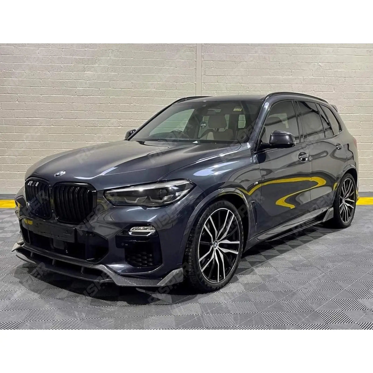 Black Knight Front Splitter in Carbon Look For BMW X5 G05 M Sport 2018-2022