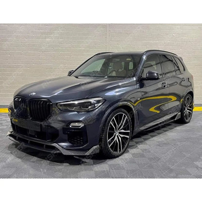 Black Knight Front Splitter in Carbon Look For BMW X5 G05 M Sport 2018-2022